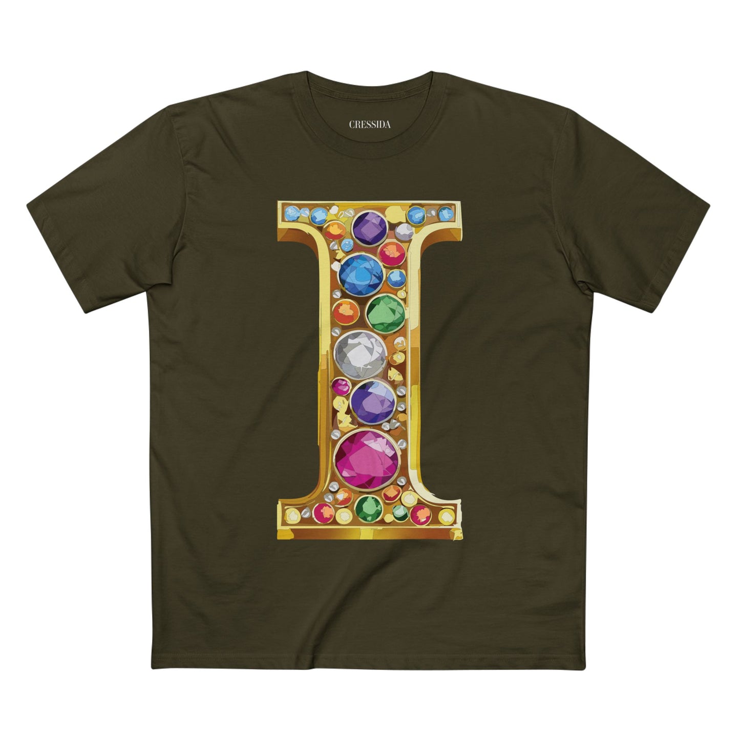 Letter Shirt, Shirt with Letters, Tee Shirt with Gold Letters