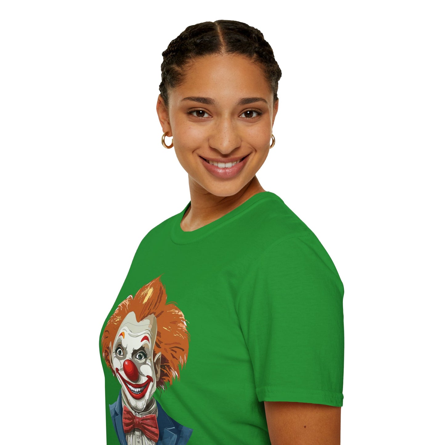 Clown Shirt, T Shirt with Clown, Funny Man Shirt, Tee Shirt with Funny Man, Circus Shirt, Shirt with Circus, Scary Man Shirt, Shirt with Scary Man