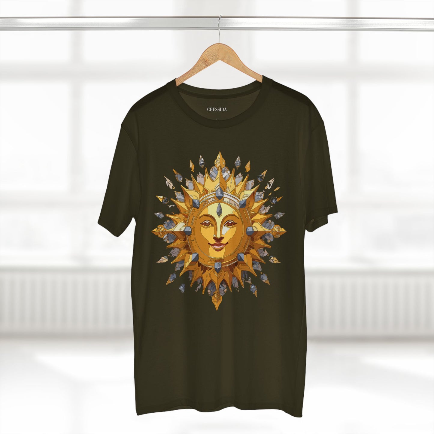 Sun Shirt, Shirt with Sun, Tee Shirt with Gold Sun
