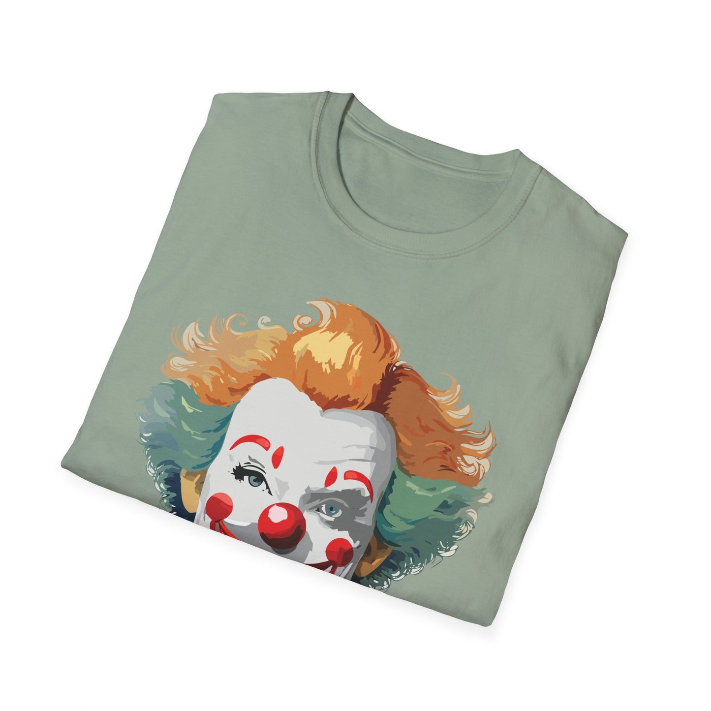 Clown Shirt, T Shirt with Clown, Funny Man Shirt, Tee Shirt with Funny Man, Circus Shirt, Shirt with Circus, Scary Man Shirt, Shirt with Scary Man