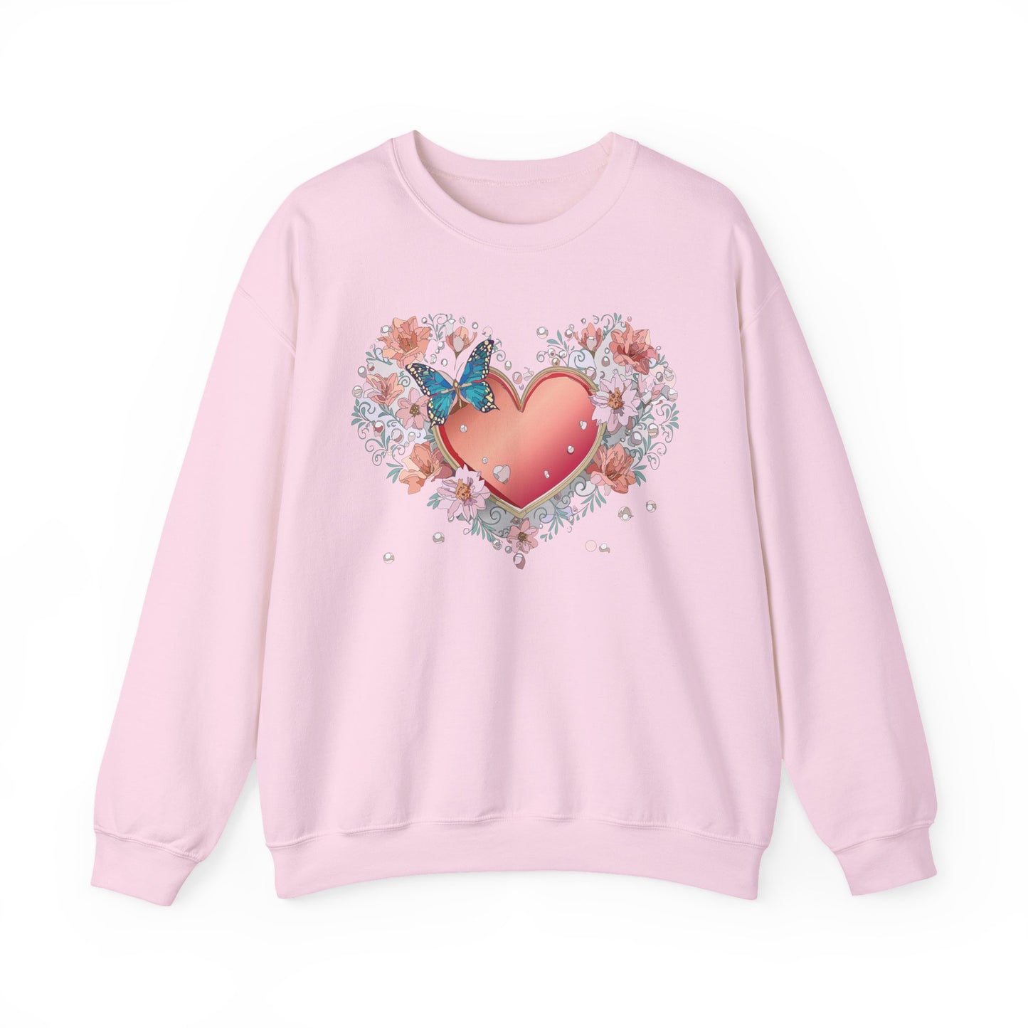Floral Heart Sweatshirt, Floral Love Sweatshirt, Valentine's Day Sweatshirt, Heart Floral Sweatshirt