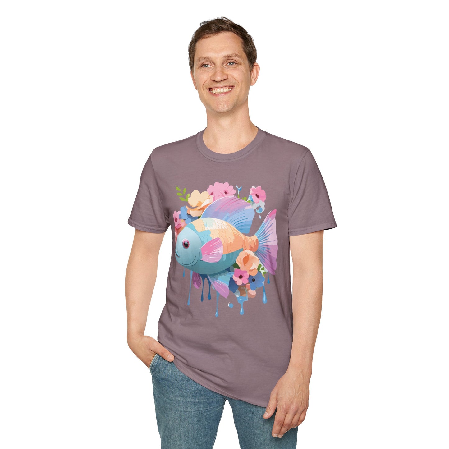 Fish Art Design Shirt, T Shirt with Fish, Graphic Shirt, Tee Shirt with Graphic Design, Shirt with Fish Graphic Art