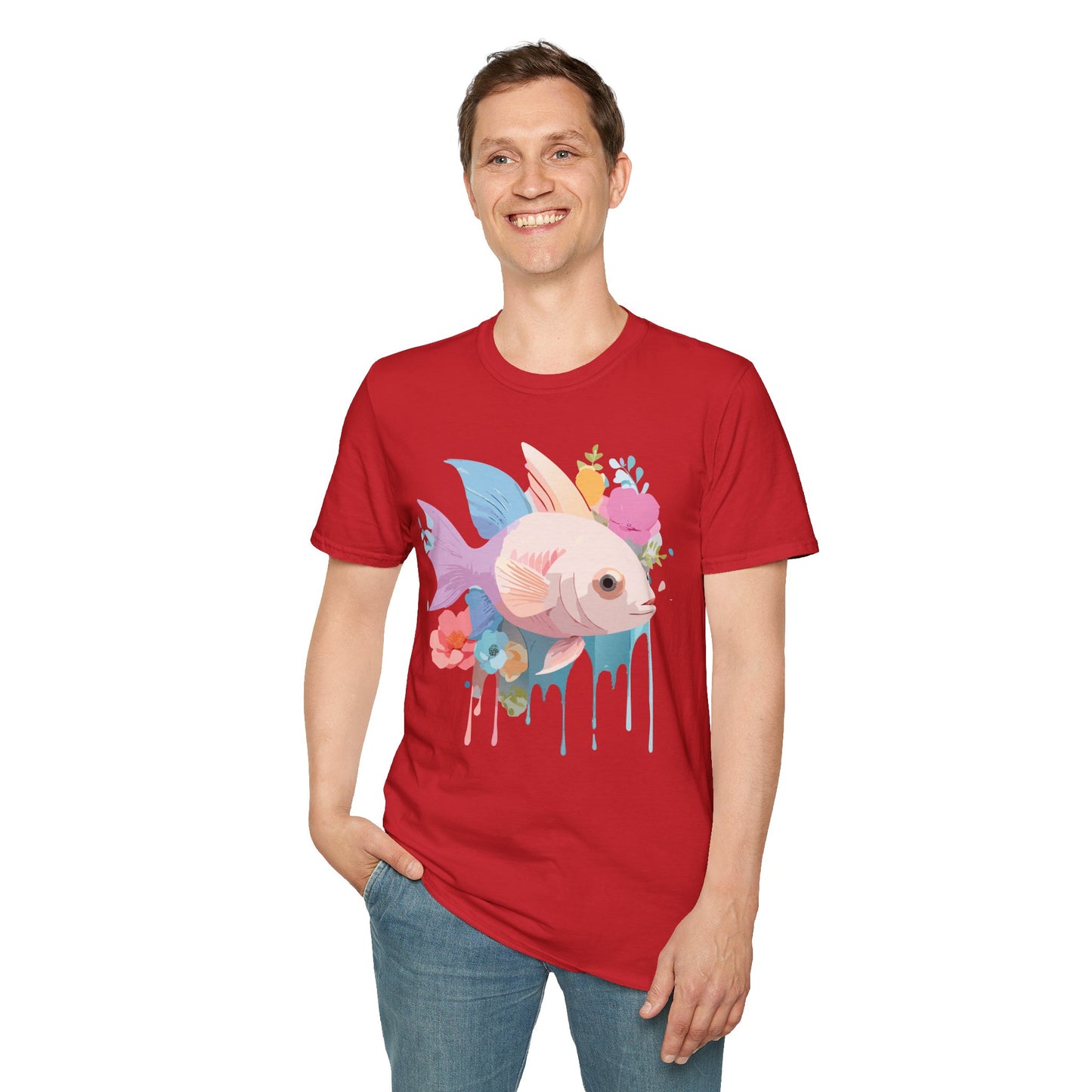 Fish Art Design Shirt, T Shirt with Fish, Graphic Shirt, Tee Shirt with Graphic Design, Shirt with Fish Graphic Art