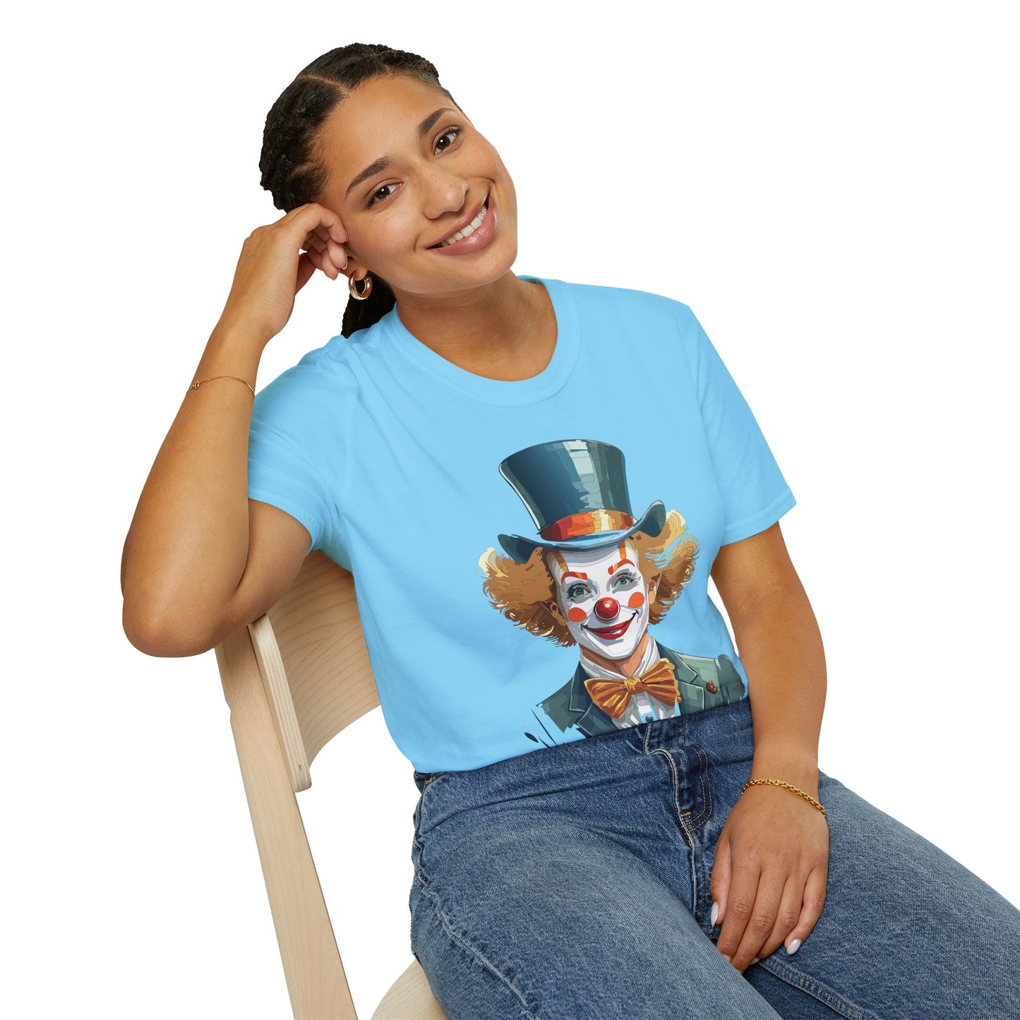 Clown Shirt, T Shirt with Clown, Funny Man Shirt, Tee Shirt with Funny Man, Circus Shirt, Shirt with Circus, Scary Man Shirt, Shirt with Scary Man