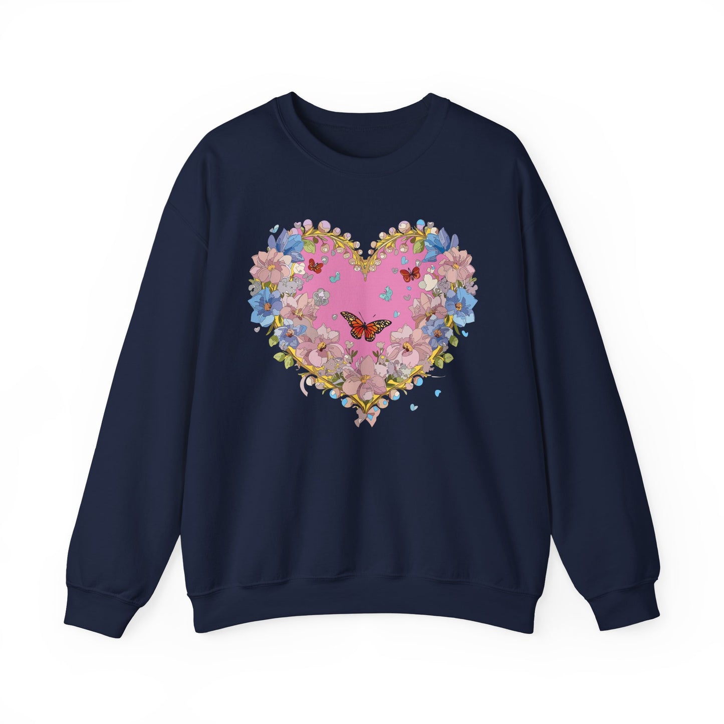 Floral Heart Sweatshirt, Floral Love Sweatshirt, Valentine's Day Sweatshirt, Heart Floral Sweatshirt