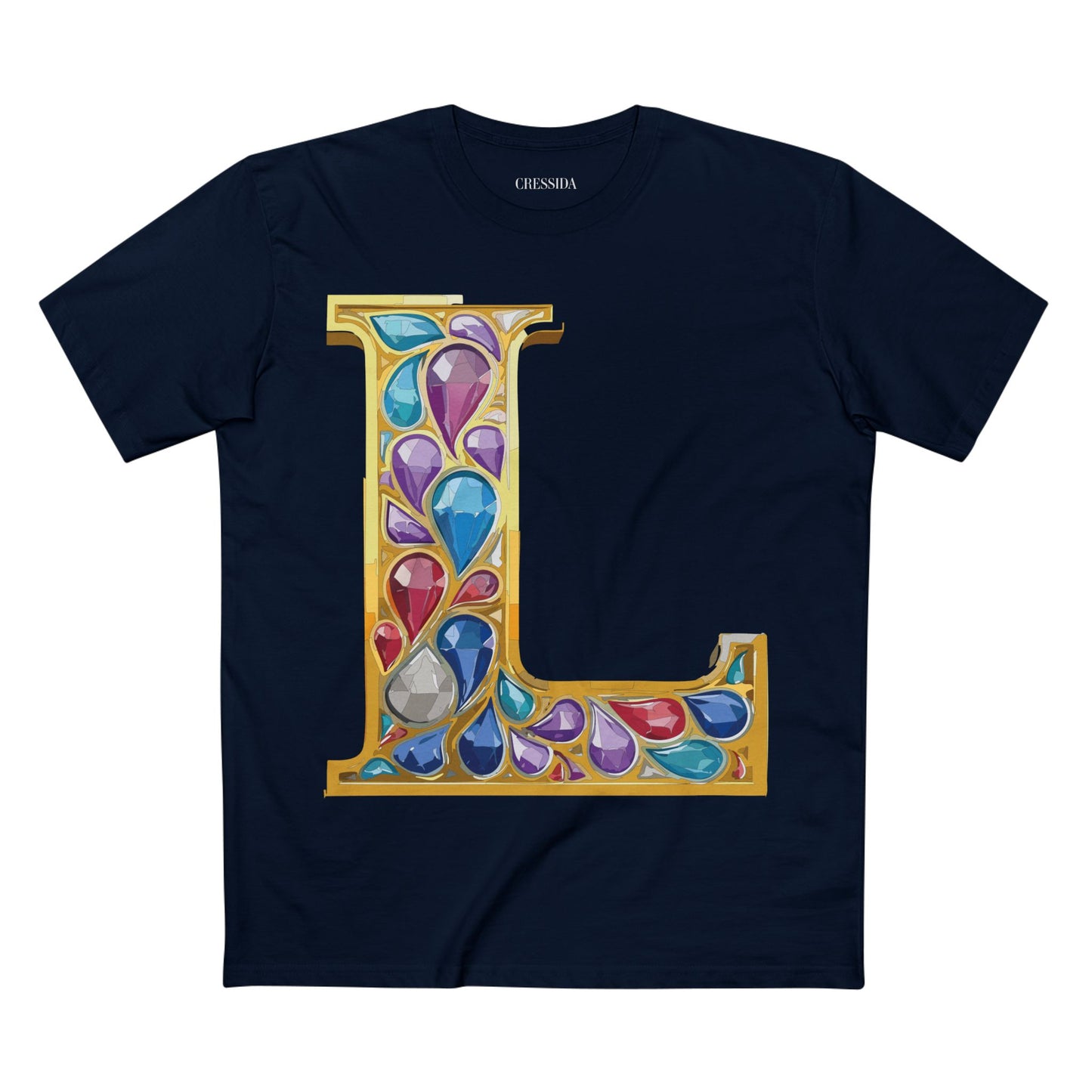 Letter Shirt, Shirt with Letters, Tee Shirt with Gold Letters