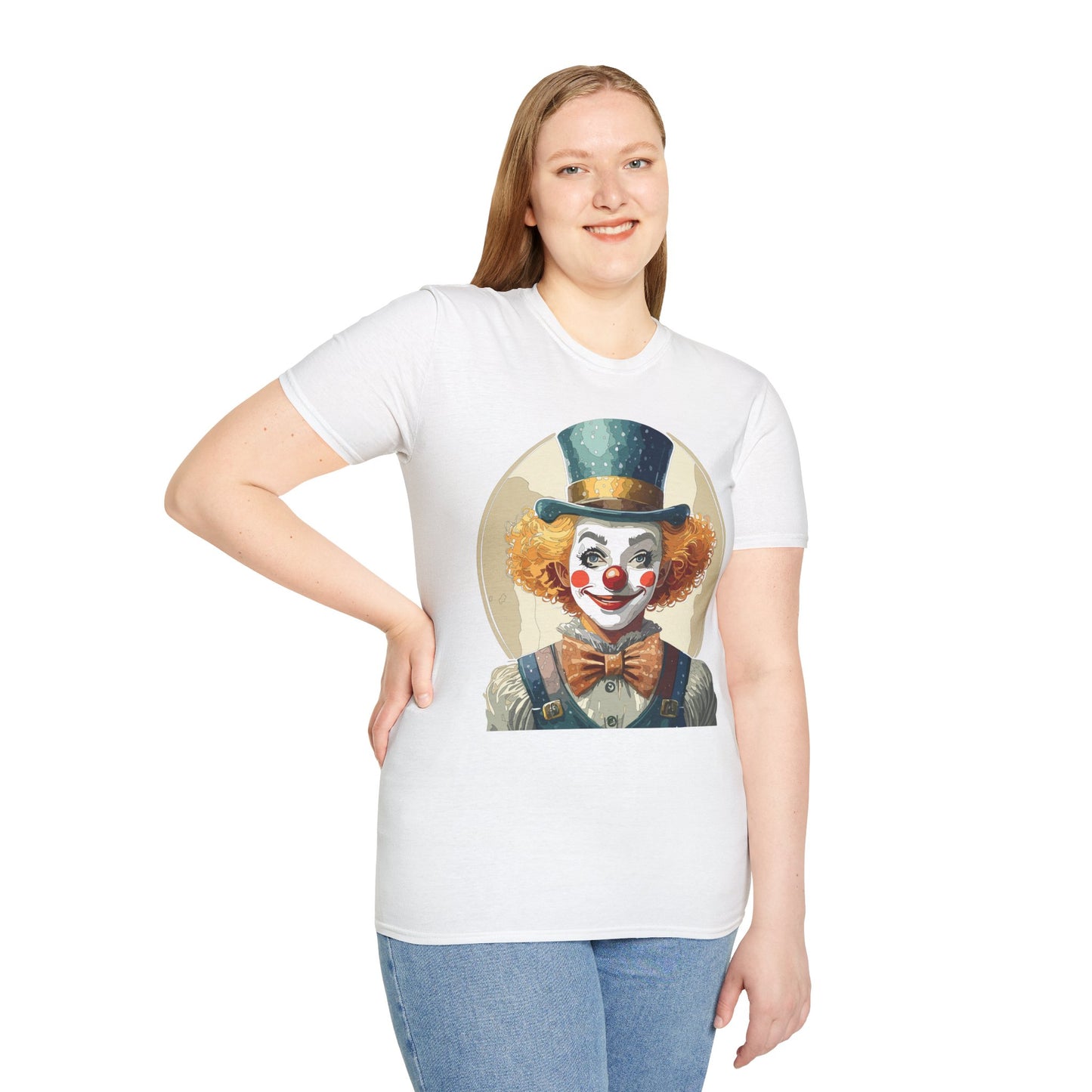 Clown Shirt, T Shirt with Clown, Funny Man Shirt, Tee Shirt with Funny Man, Circus Shirt, Shirt with Circus, Scary Man Shirt, Shirt with Scary Man