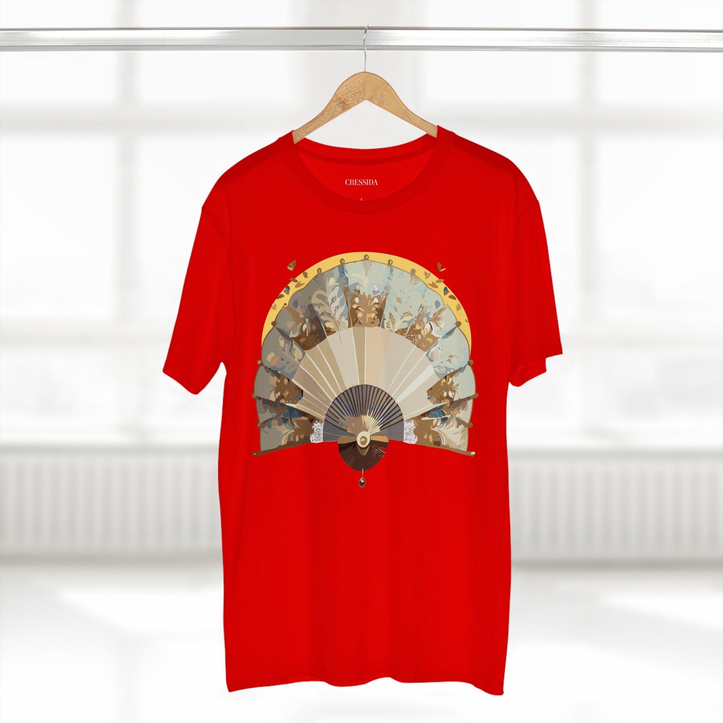 Fan shirt, Shirt with Fan, Tee Shirt with Antique Fan