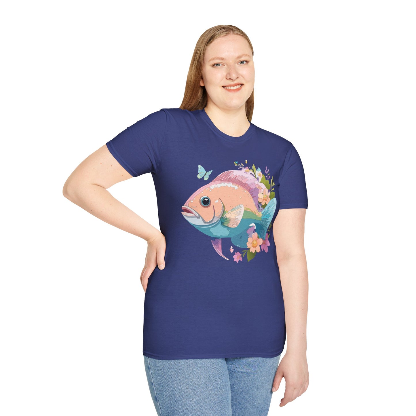 Fish Art Design Shirt, T Shirt with Fish, Graphic Shirt, Tee Shirt with Graphic Design, Shirt with Fish Graphic Art