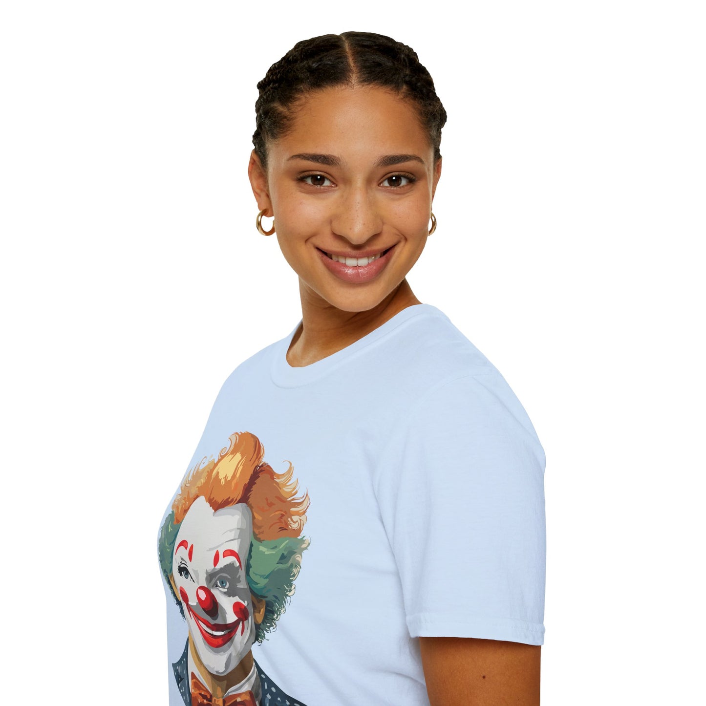 Clown Shirt, T Shirt with Clown, Funny Man Shirt, Tee Shirt with Funny Man, Circus Shirt, Shirt with Circus, Scary Man Shirt, Shirt with Scary Man