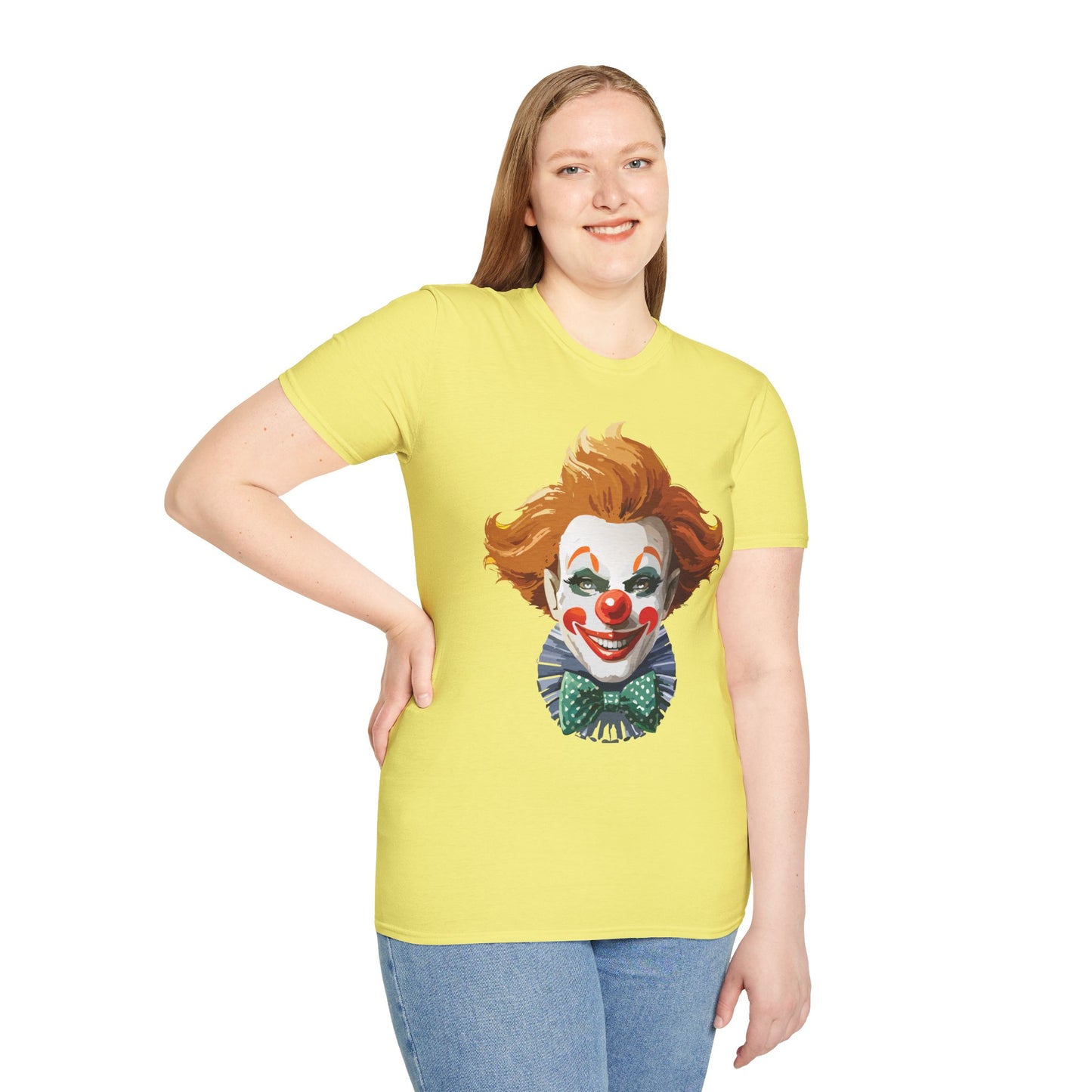 Clown Shirt, T Shirt with Clown, Funny Man Shirt, Tee Shirt with Funny Man, Circus Shirt, Shirt with Circus, Scary Man Shirt, Shirt with Scary Man