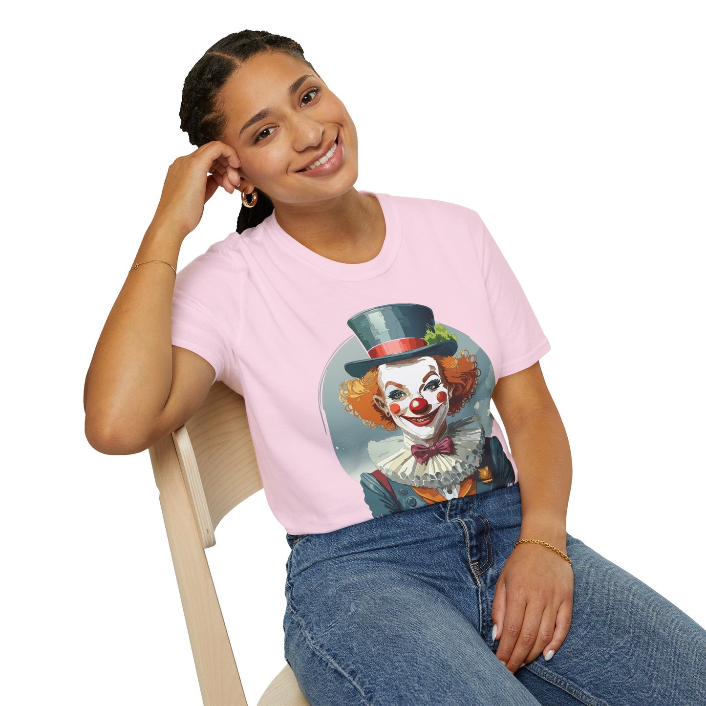 Clown Shirt, T Shirt with Clown, Funny Man Shirt, Tee Shirt with Funny Man, Circus Shirt, Shirt with Circus, Scary Man Shirt, Shirt with Scary Man