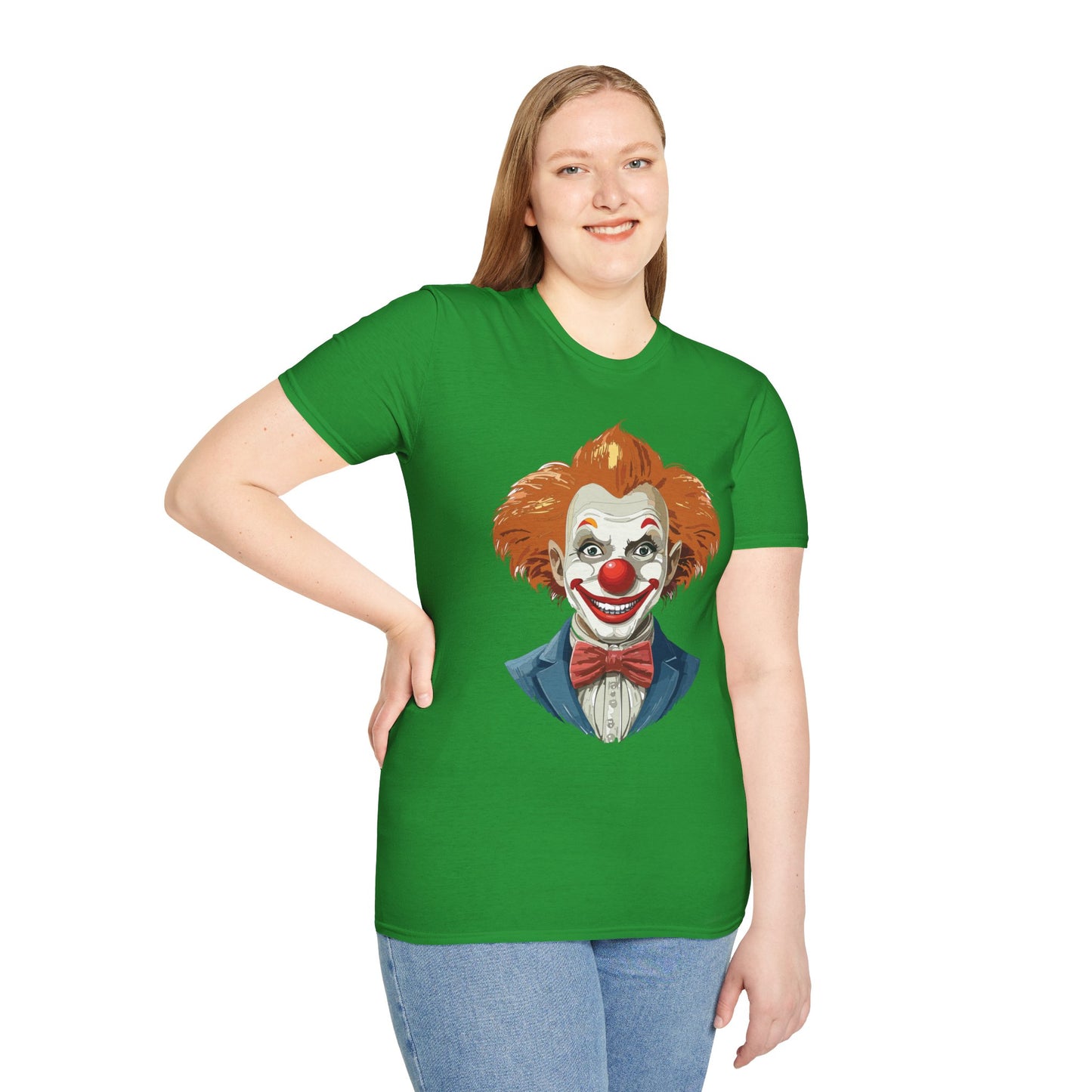 Clown Shirt, T Shirt with Clown, Funny Man Shirt, Tee Shirt with Funny Man, Circus Shirt, Shirt with Circus, Scary Man Shirt, Shirt with Scary Man