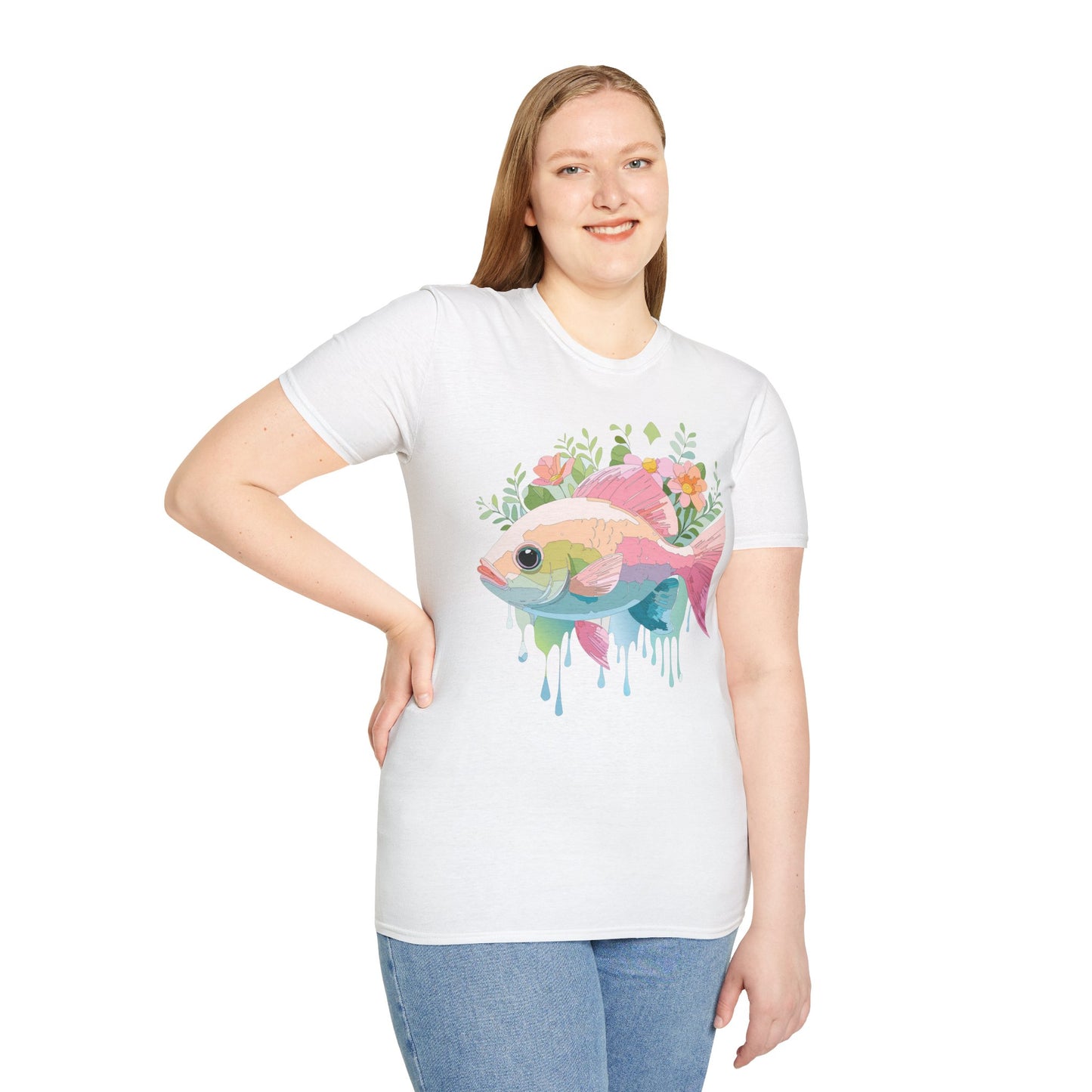 Fish Art Design Shirt, T Shirt with Fish, Graphic Shirt, Tee Shirt with Graphic Design, Shirt with Fish Graphic Art