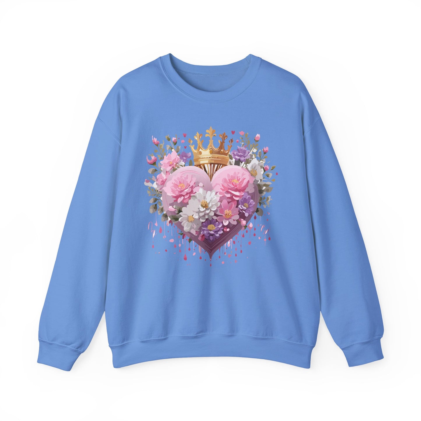 Floral Heart Sweatshirt, Floral Love Sweatshirt, Valentine's Day Sweatshirt, Heart Floral Sweatshirt