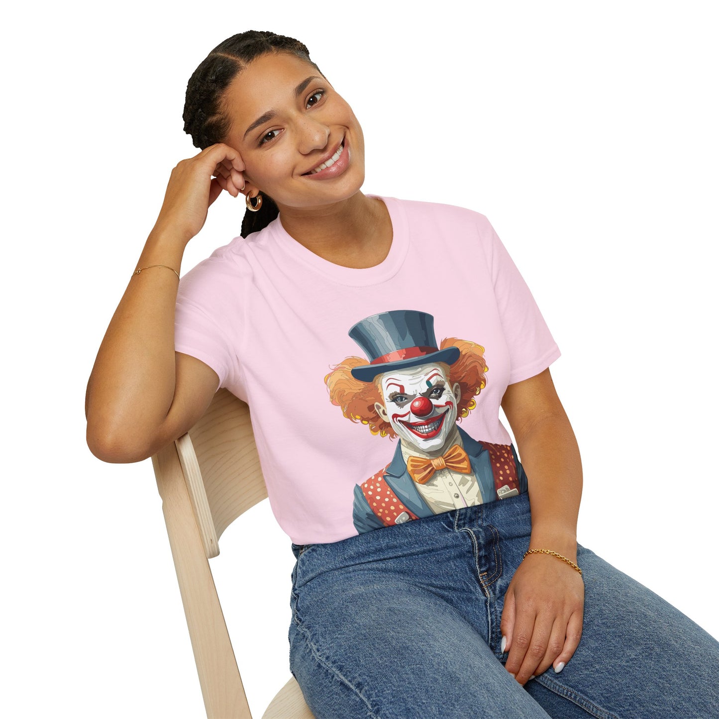 Clown Shirt, T Shirt with Clown, Funny Man Shirt, Tee Shirt with Funny Man, Circus Shirt, Shirt with Circus, Scary Man Shirt, Shirt with Scary Man
