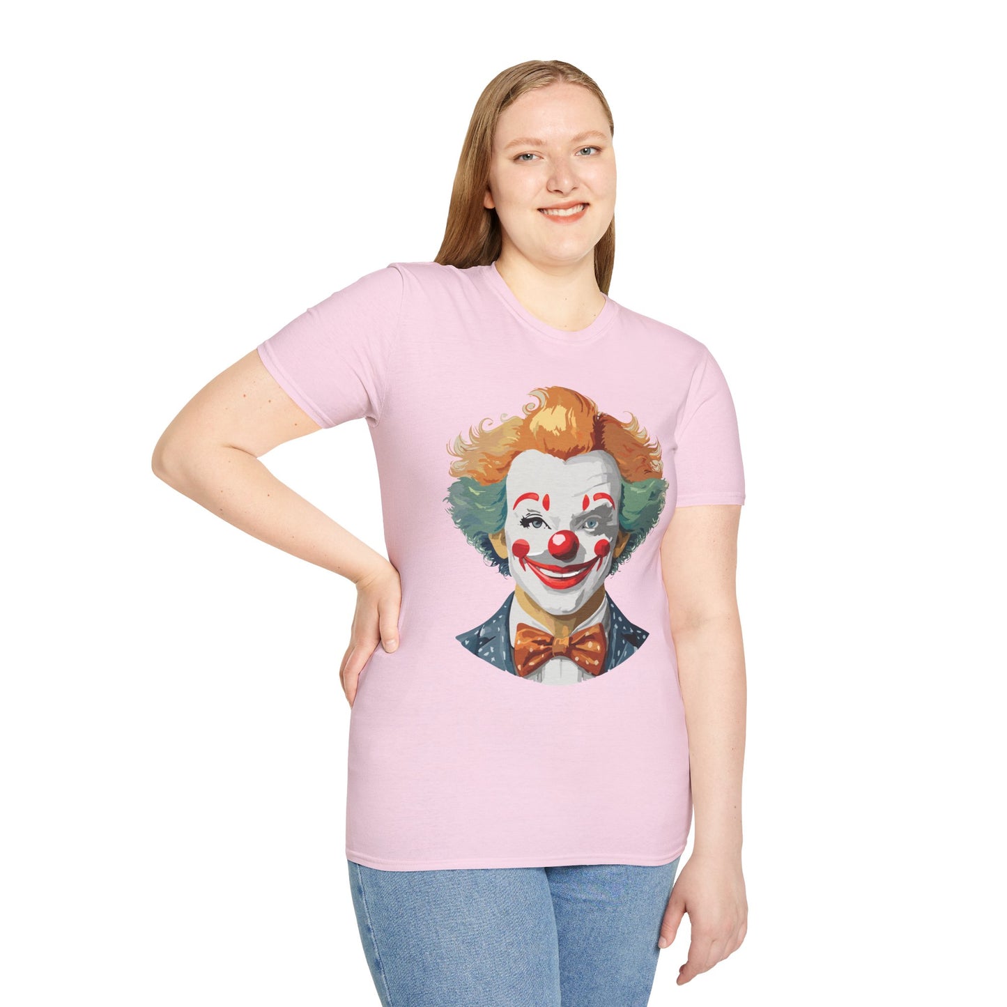 Clown Shirt, T Shirt with Clown, Funny Man Shirt, Tee Shirt with Funny Man, Circus Shirt, Shirt with Circus, Scary Man Shirt, Shirt with Scary Man