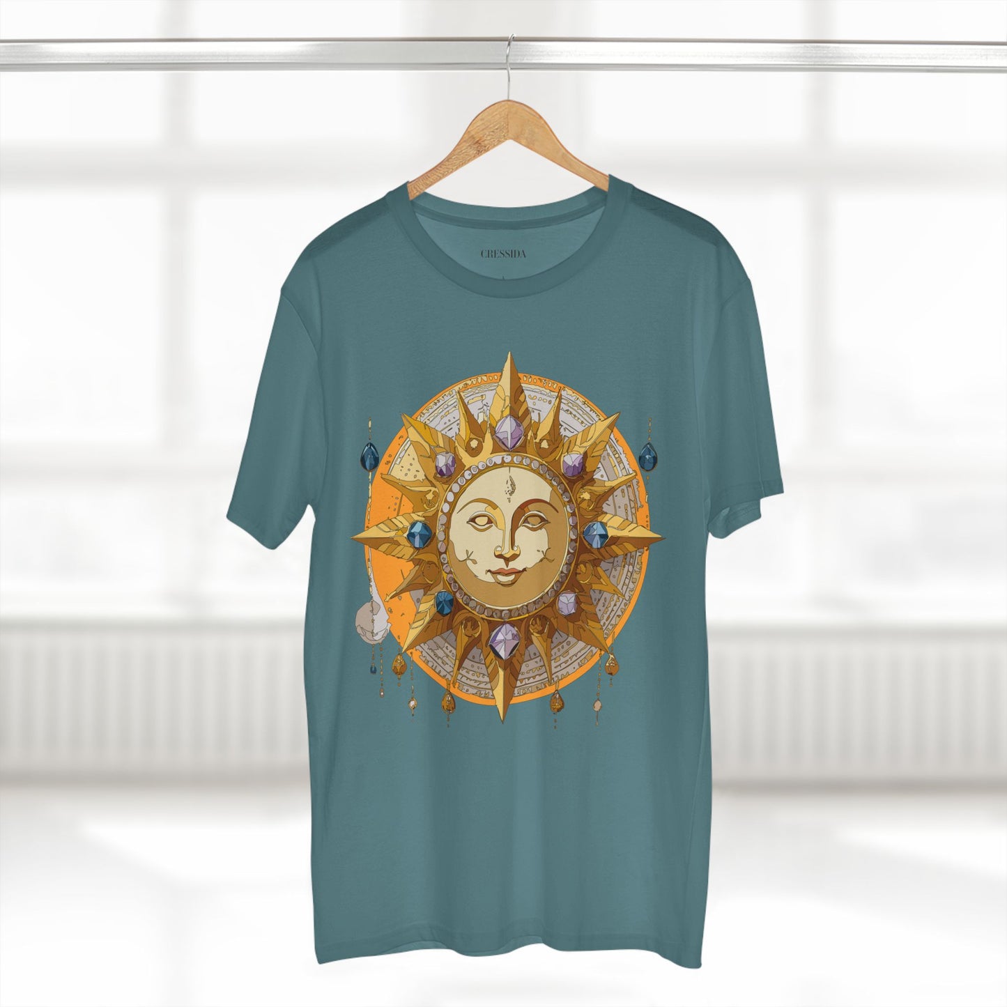 Sun Shirt, Shirt with Sun, Tee Shirt with Gold Sun