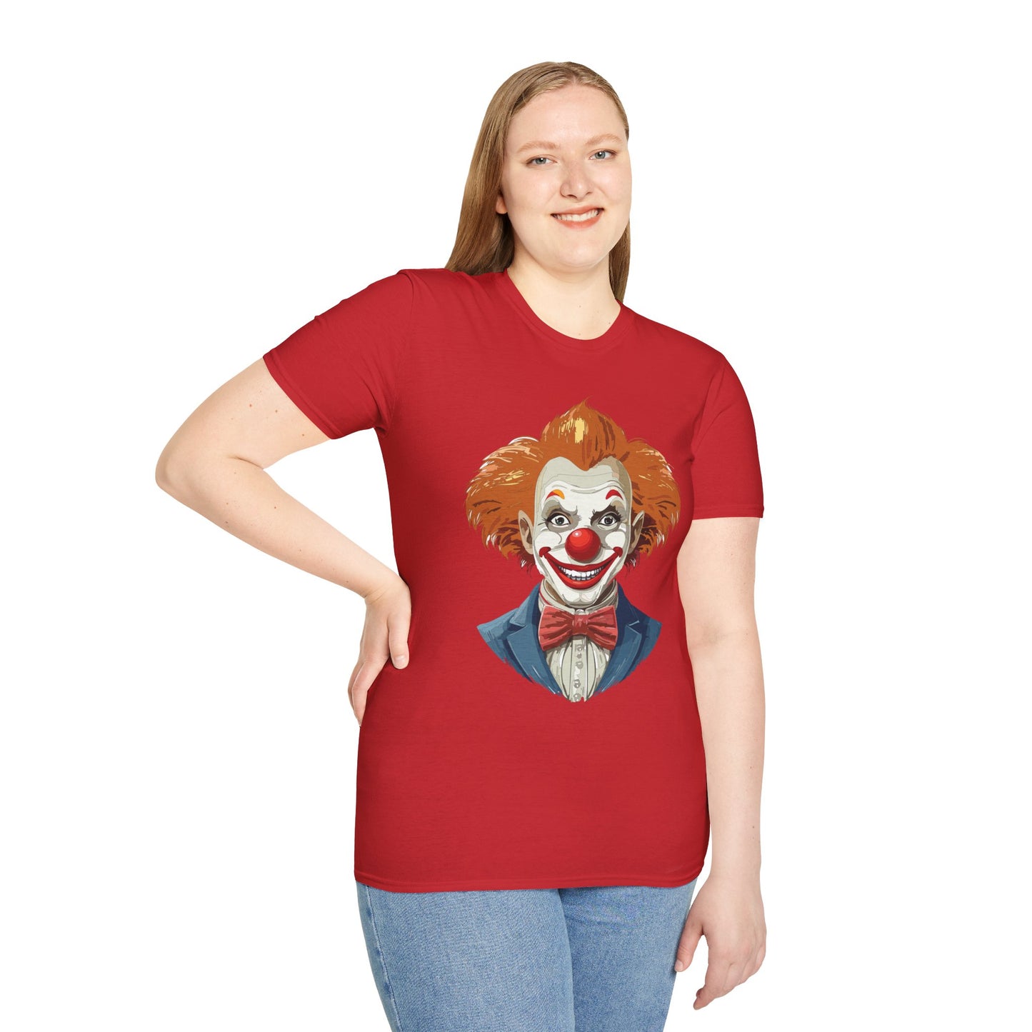 Clown Shirt, T Shirt with Clown, Funny Man Shirt, Tee Shirt with Funny Man, Circus Shirt, Shirt with Circus, Scary Man Shirt, Shirt with Scary Man
