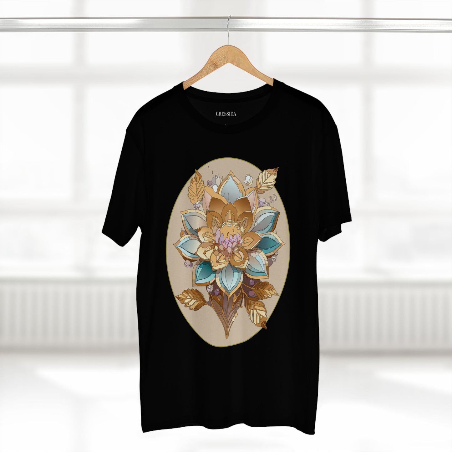 Floral Shirt, Shirt with Flower, Tee Shirt with Antique Flower