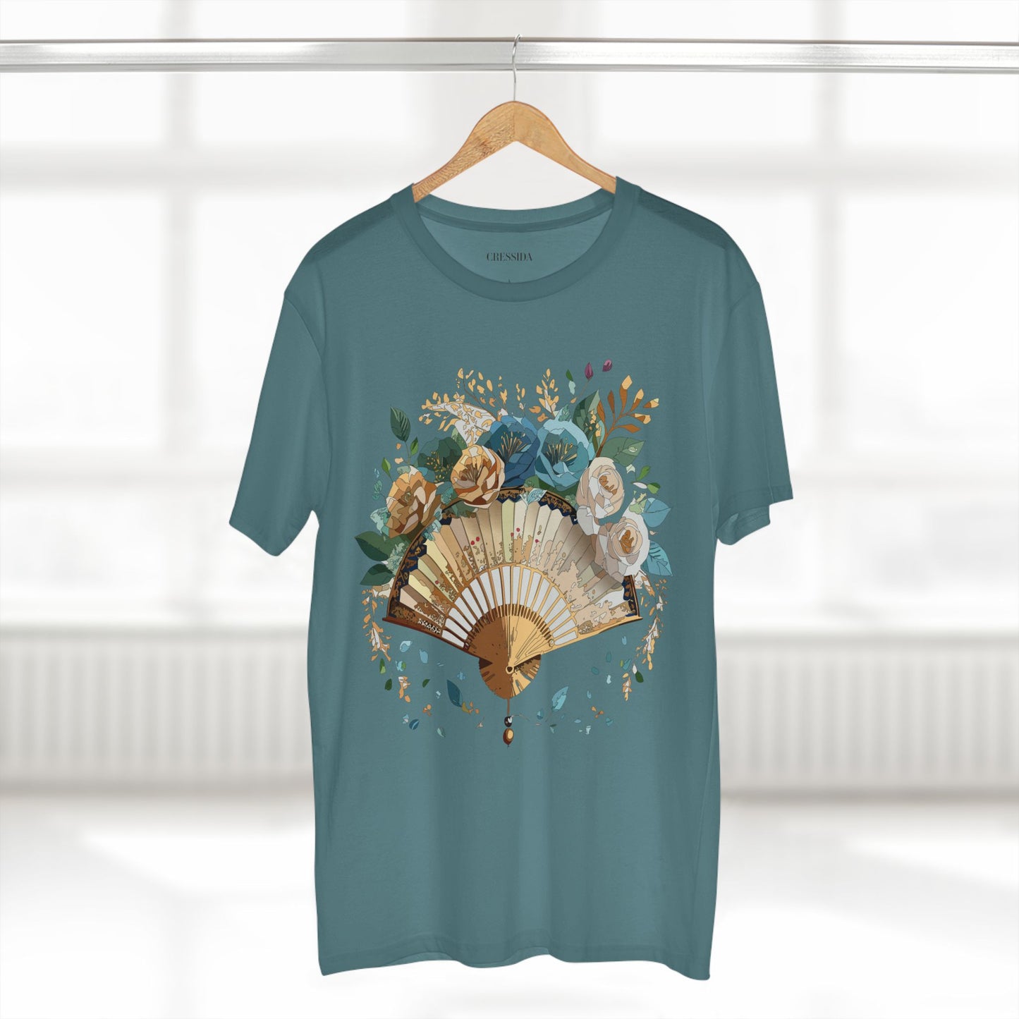 Fan shirt, Shirt with Fan, Tee Shirt with Antique Fan
