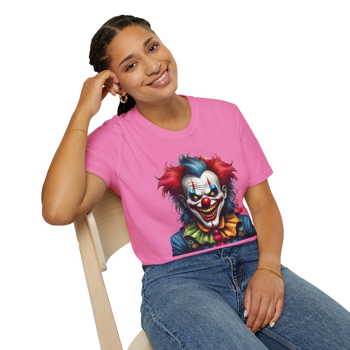 Clown Shirt, T Shirt with Clown, Funny Man Shirt, Tee Shirt with Funny Man, Circus Shirt, Shirt with Circus, Scary Man Shirt, Shirt with Scary Man