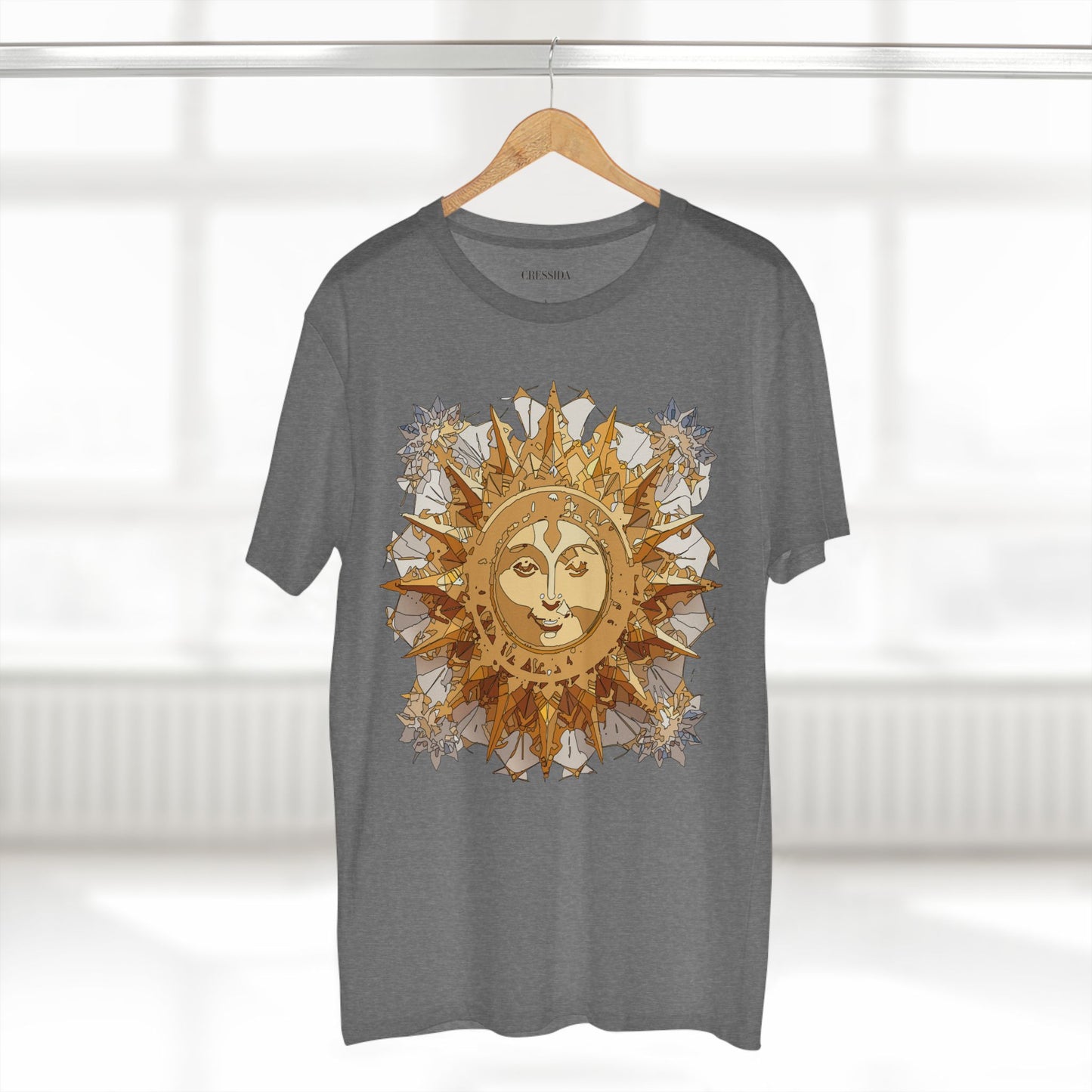 Sun Shirt, Shirt with Sun, Tee Shirt with Gold Sun