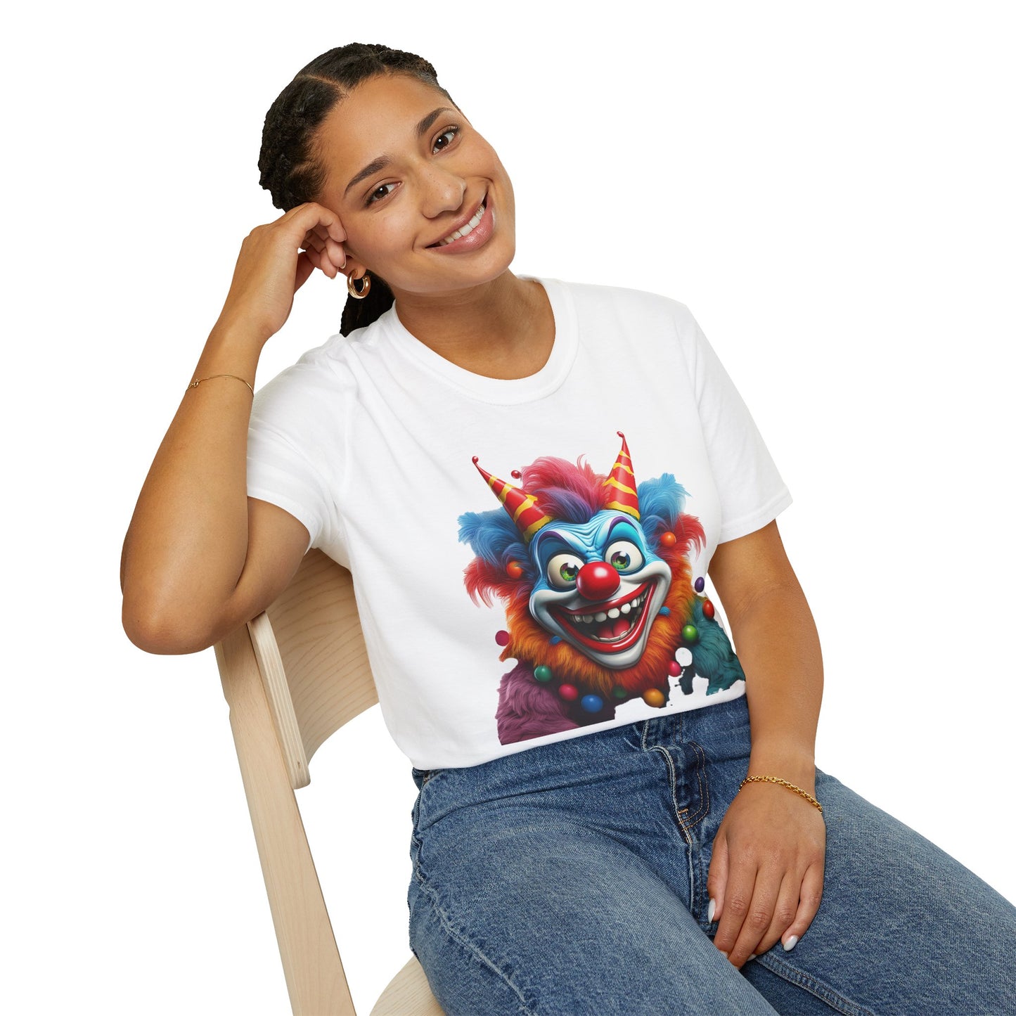 Clown Shirt, T Shirt with Clown, Funny Man Shirt, Tee Shirt with Funny Man, Circus Shirt, Shirt with Circus, Scary Man Shirt, Shirt with Scary Man