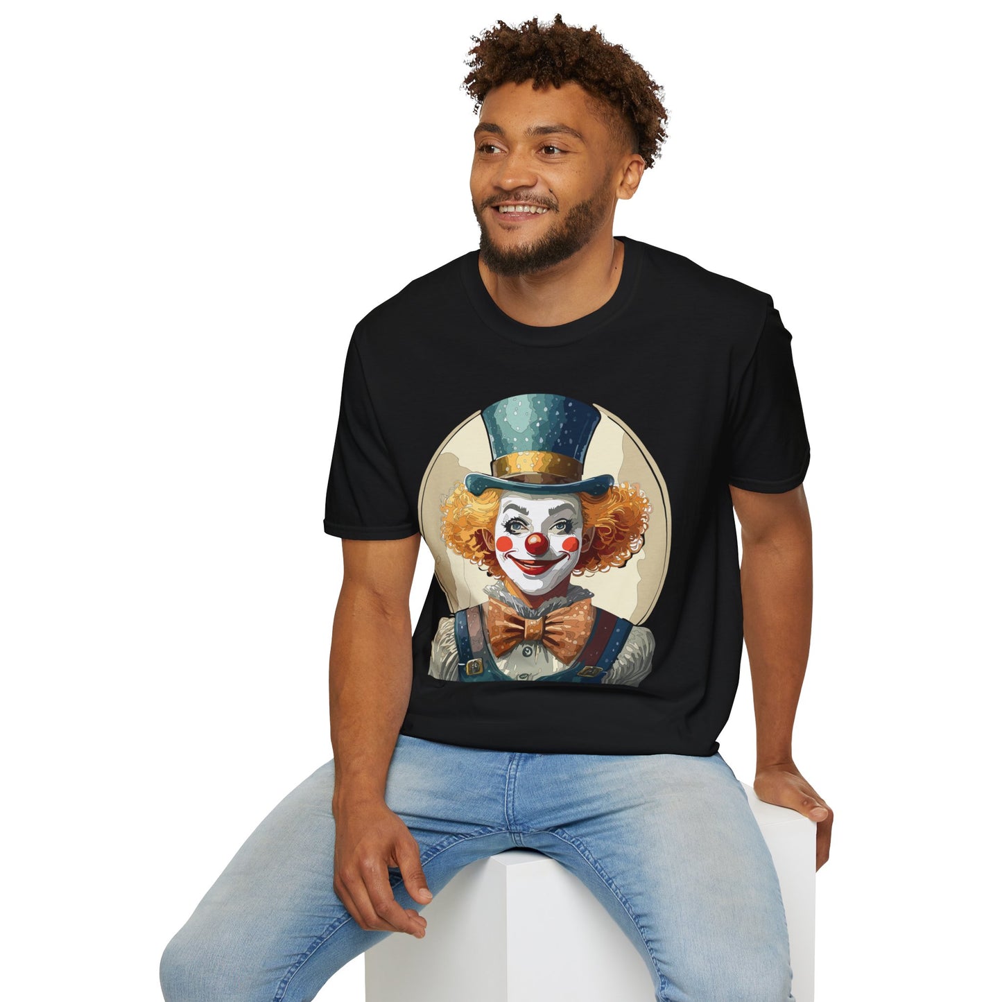 Clown Shirt, T Shirt with Clown, Funny Man Shirt, Tee Shirt with Funny Man, Circus Shirt, Shirt with Circus, Scary Man Shirt, Shirt with Scary Man