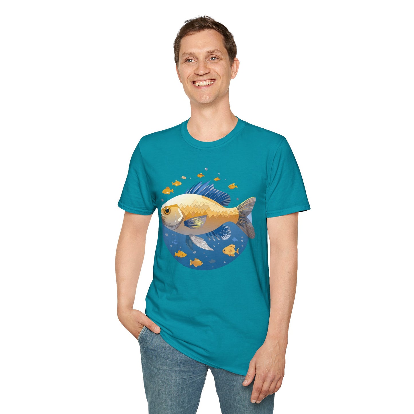 Fish Art Design Shirt, T Shirt with Fish, Graphic Shirt, Tee Shirt with Graphic Design, Shirt with Fish Graphic Art