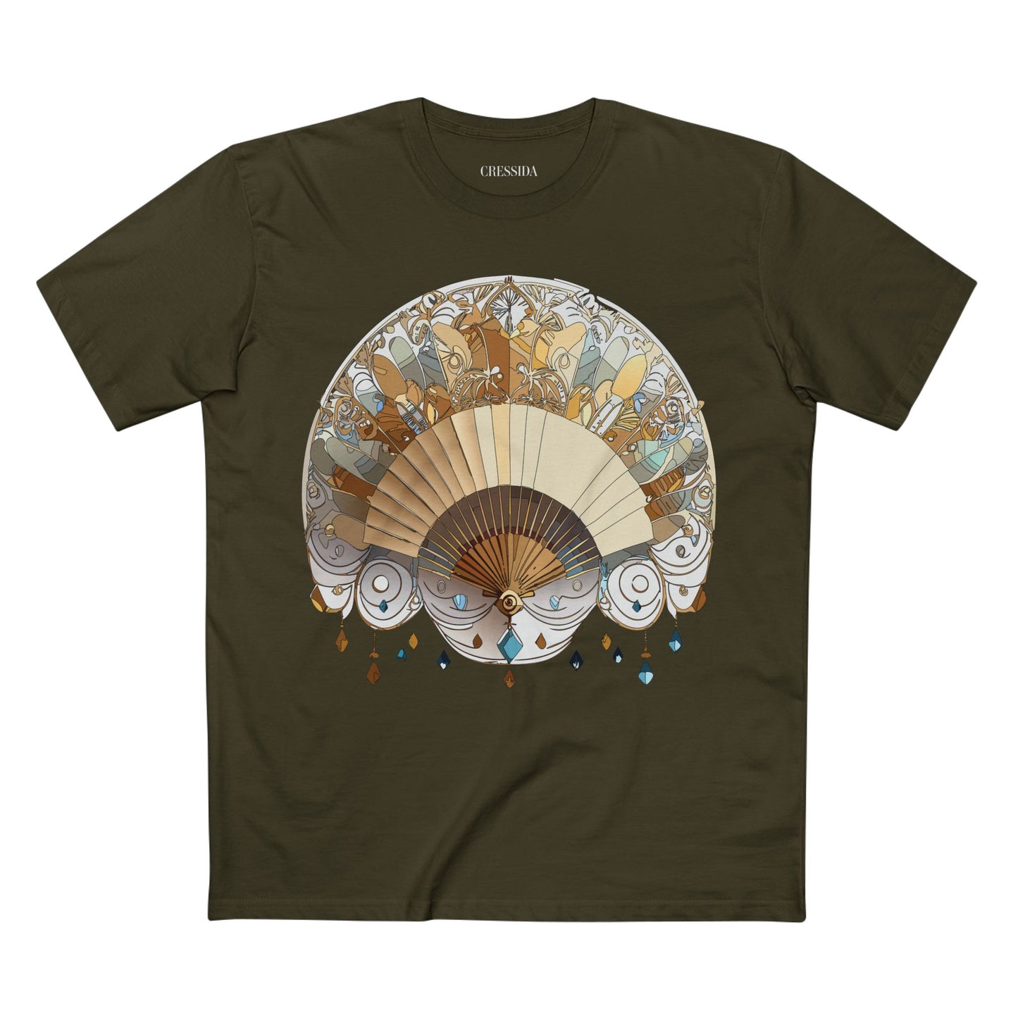 Fan shirt, Shirt with Fan, Tee Shirt with Antique Fan