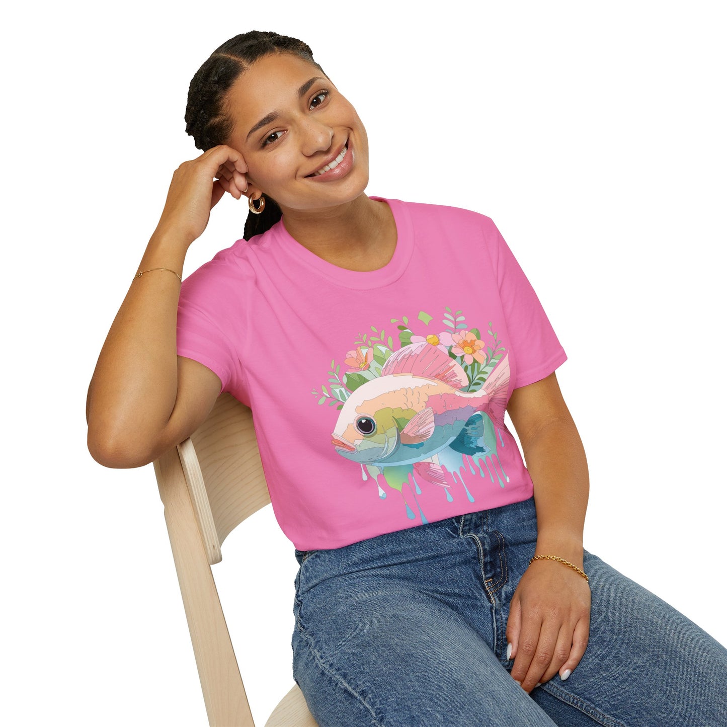 Fish Art Design Shirt, T Shirt with Fish, Graphic Shirt, Tee Shirt with Graphic Design, Shirt with Fish Graphic Art
