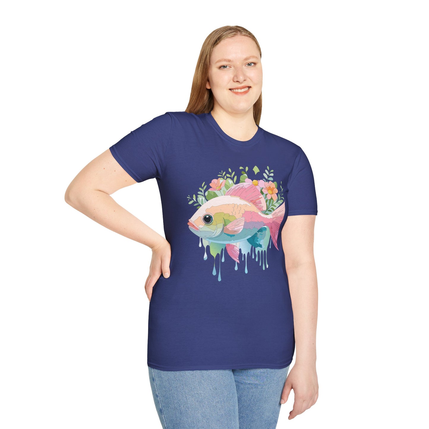 Fish Art Design Shirt, T Shirt with Fish, Graphic Shirt, Tee Shirt with Graphic Design, Shirt with Fish Graphic Art
