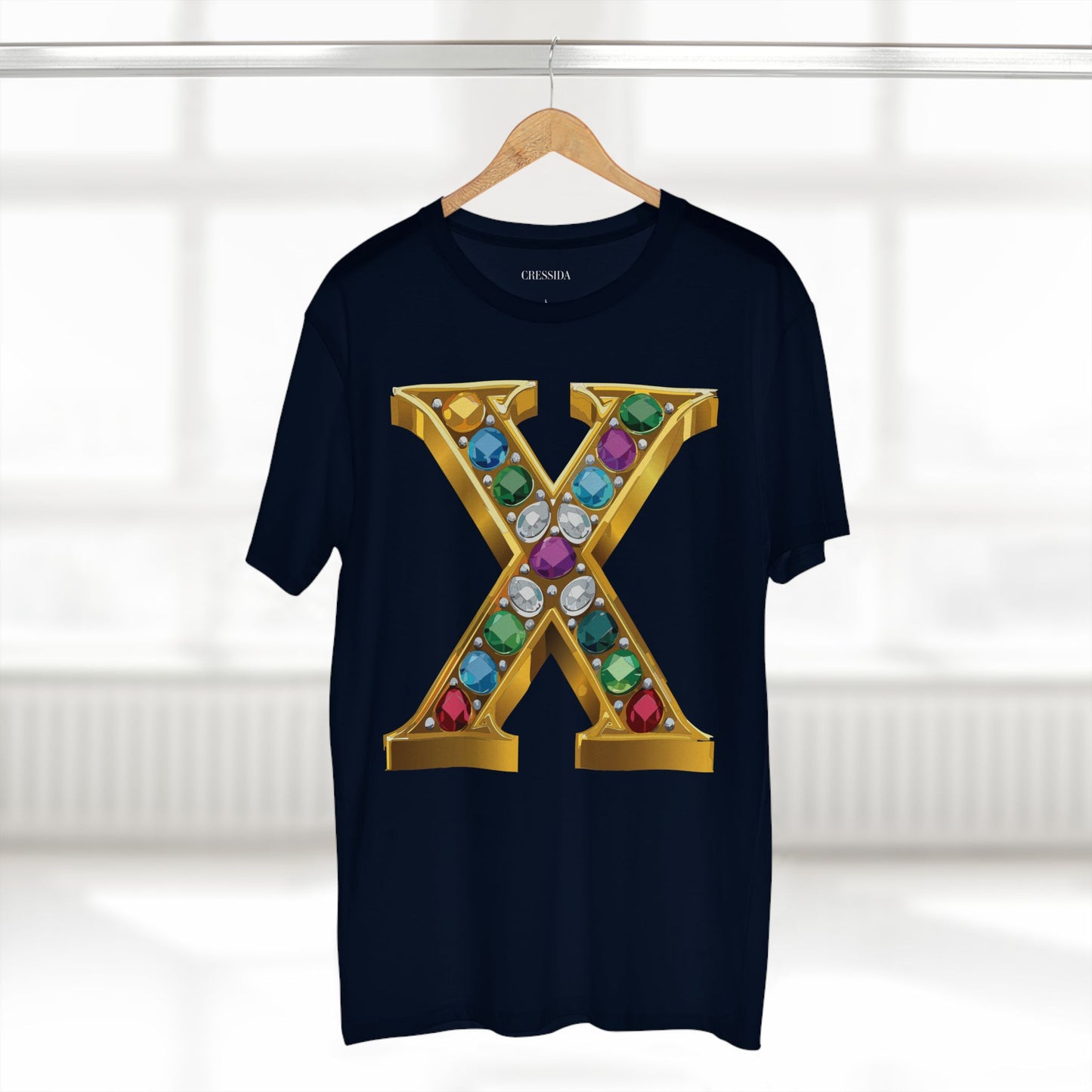 Letter Shirt, Shirt with Letters, Tee Shirt with Gold Letters