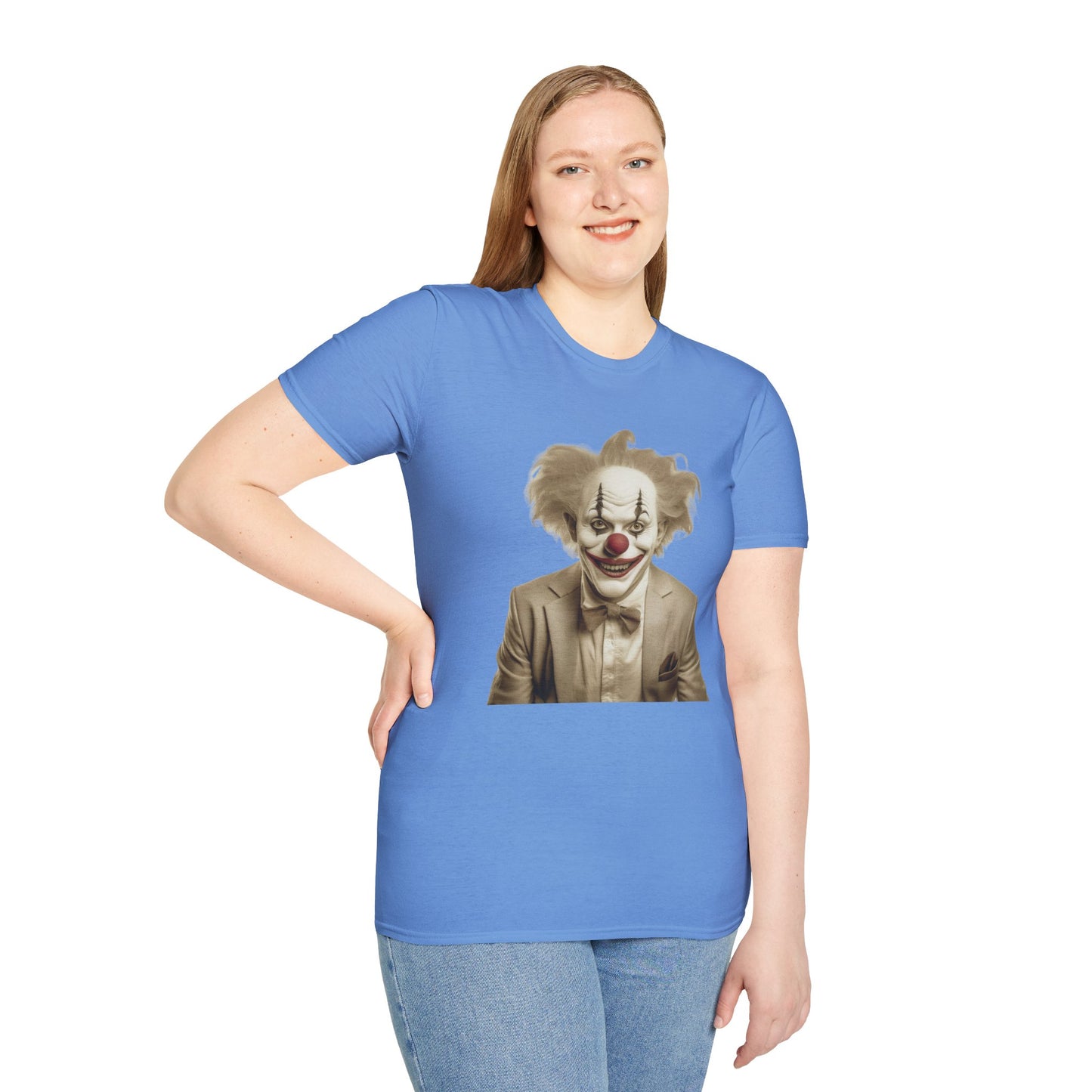 Clown Shirt, T Shirt with Clown, Funny Man Shirt, Tee Shirt with Funny Man, Circus Shirt, Shirt with Circus, Scary Man Shirt, Shirt with Scary Man