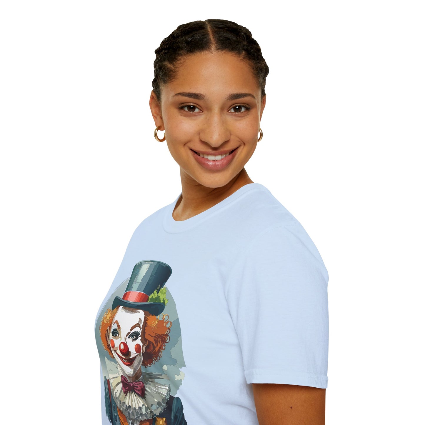 Clown Shirt, T Shirt with Clown, Funny Man Shirt, Tee Shirt with Funny Man, Circus Shirt, Shirt with Circus, Scary Man Shirt, Shirt with Scary Man