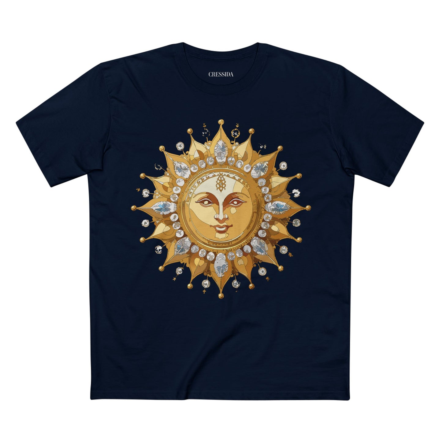 Sun Shirt, Shirt with Sun, Tee Shirt with Gold Sun