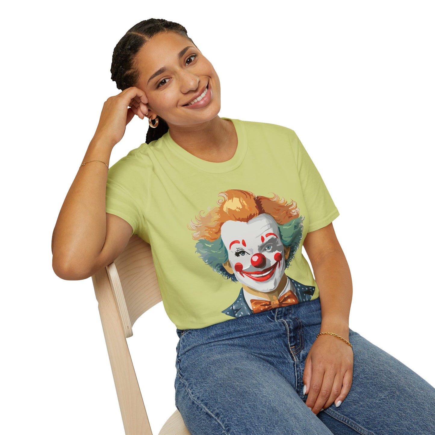 Clown Shirt, T Shirt with Clown, Funny Man Shirt, Tee Shirt with Funny Man, Circus Shirt, Shirt with Circus, Scary Man Shirt, Shirt with Scary Man