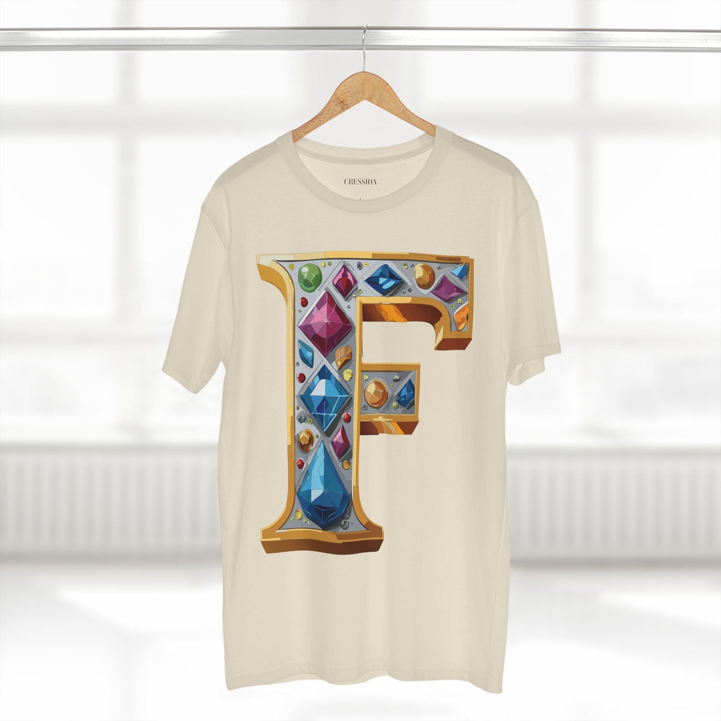 Letter Shirt, Shirt with Letters, Tee Shirt with Gold Letters