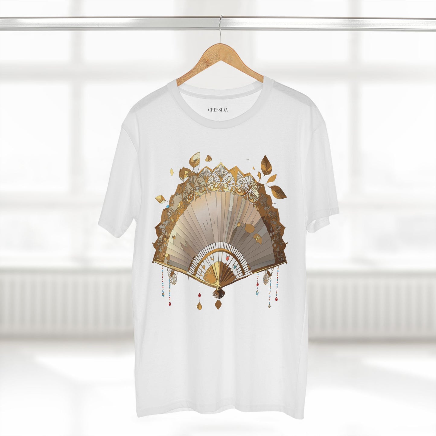 Fan shirt, Shirt with Fan, Tee Shirt with Antique Fan