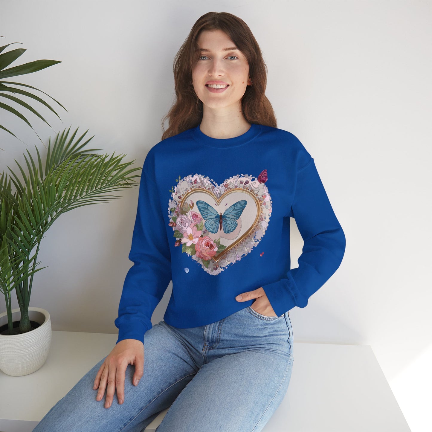 Floral Heart Sweatshirt, Floral Love Sweatshirt, Valentine's Day Sweatshirt, Heart Floral Sweatshirt