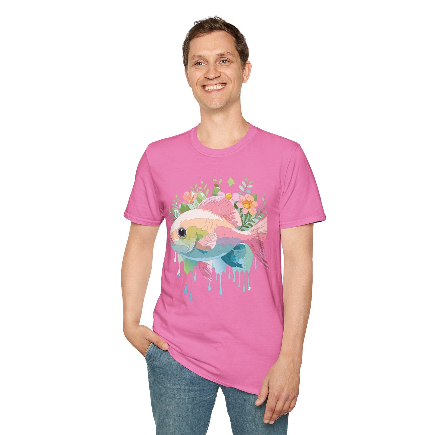 Fish Art Design Shirt, T Shirt with Fish, Graphic Shirt, Tee Shirt with Graphic Design, Shirt with Fish Graphic Art