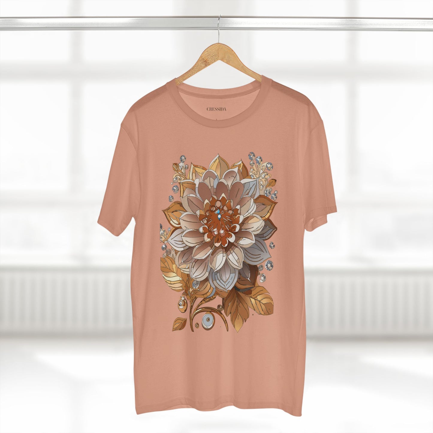 Floral Shirt, Shirt with Flower, Tee Shirt with Antique Flower