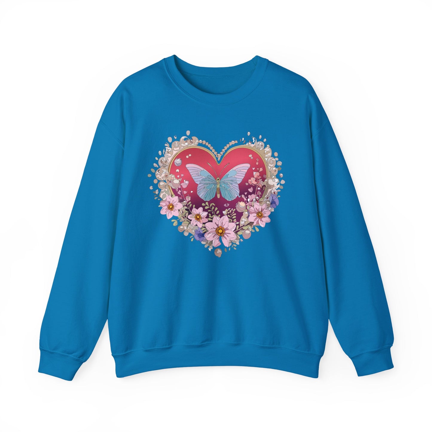 Floral Heart Sweatshirt, Floral Love Sweatshirt, Valentine's Day Sweatshirt, Heart Floral Sweatshirt
