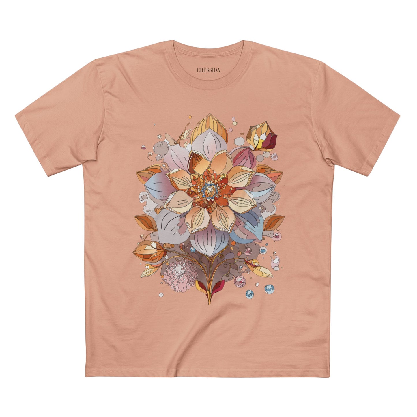 Floral Shirt, Shirt with Flower, Tee Shirt with Antique Flower