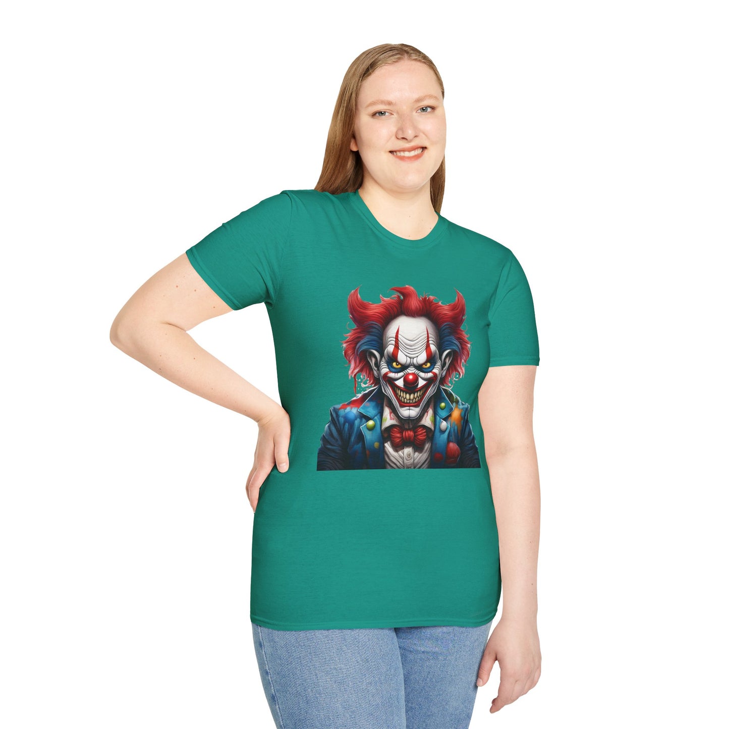 Clown Shirt, T Shirt with Clown, Funny Man Shirt, Tee Shirt with Funny Man, Circus Shirt, Shirt with Circus, Scary Man Shirt, Shirt with Scary Man