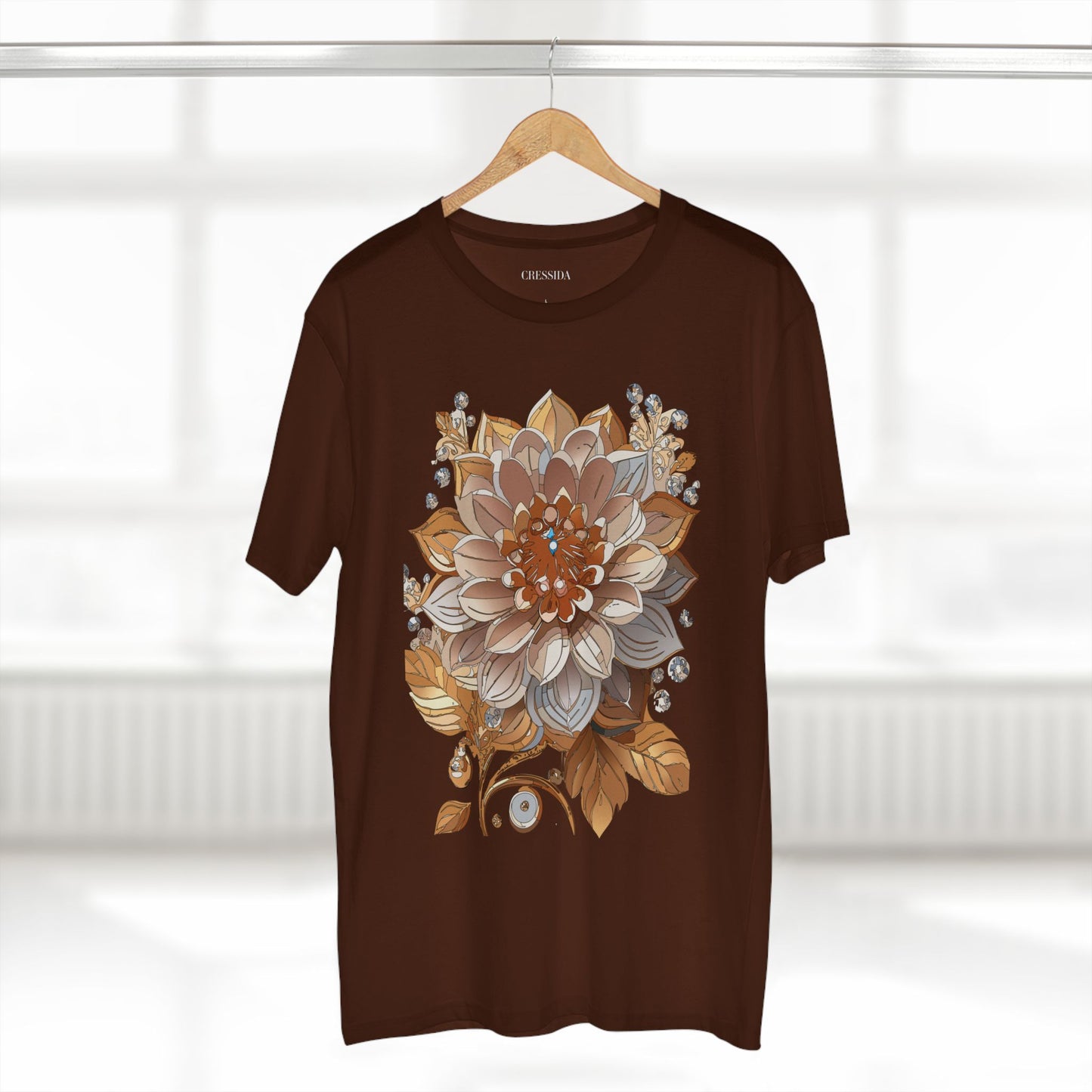 Floral Shirt, Shirt with Flower, Tee Shirt with Antique Flower