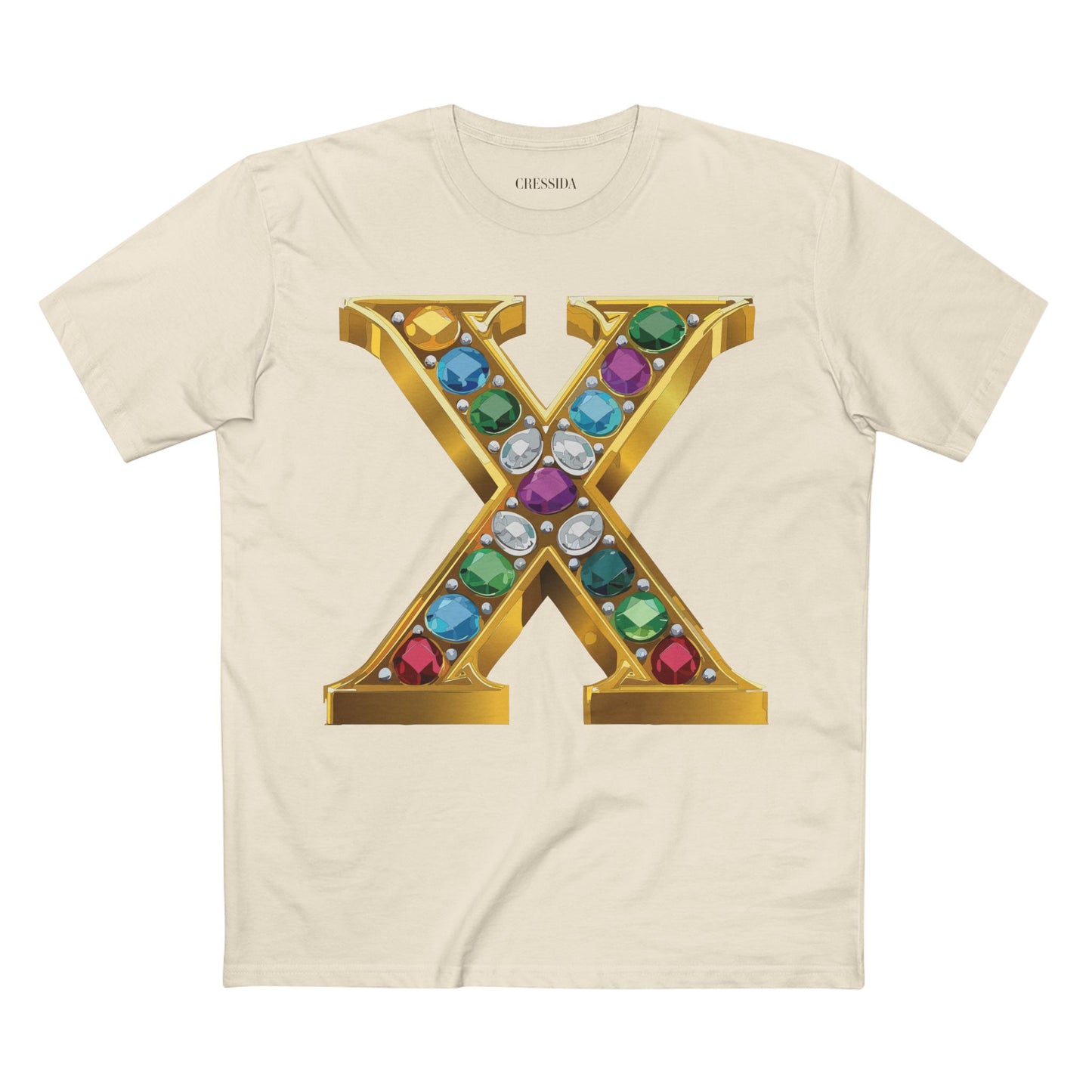 Letter Shirt, Shirt with Letters, Tee Shirt with Gold Letters