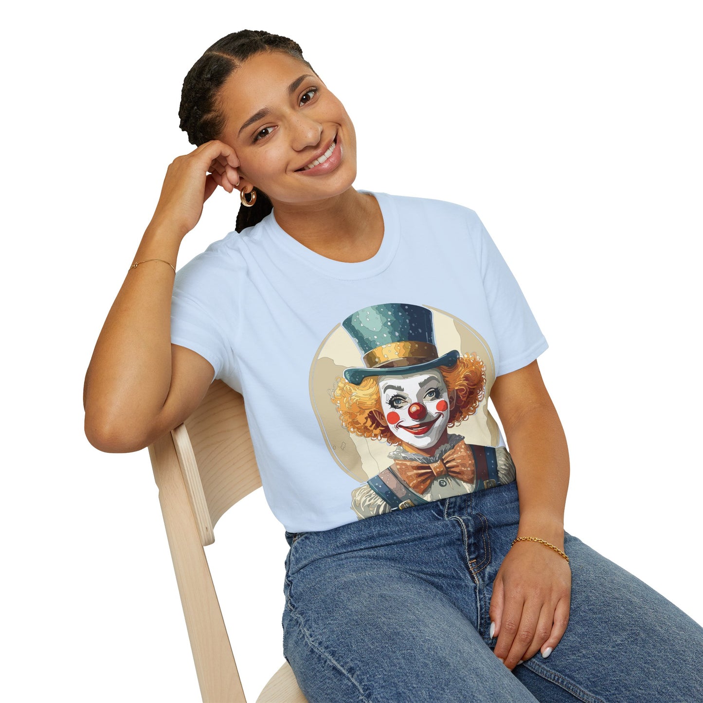 Clown Shirt, T Shirt with Clown, Funny Man Shirt, Tee Shirt with Funny Man, Circus Shirt, Shirt with Circus, Scary Man Shirt, Shirt with Scary Man