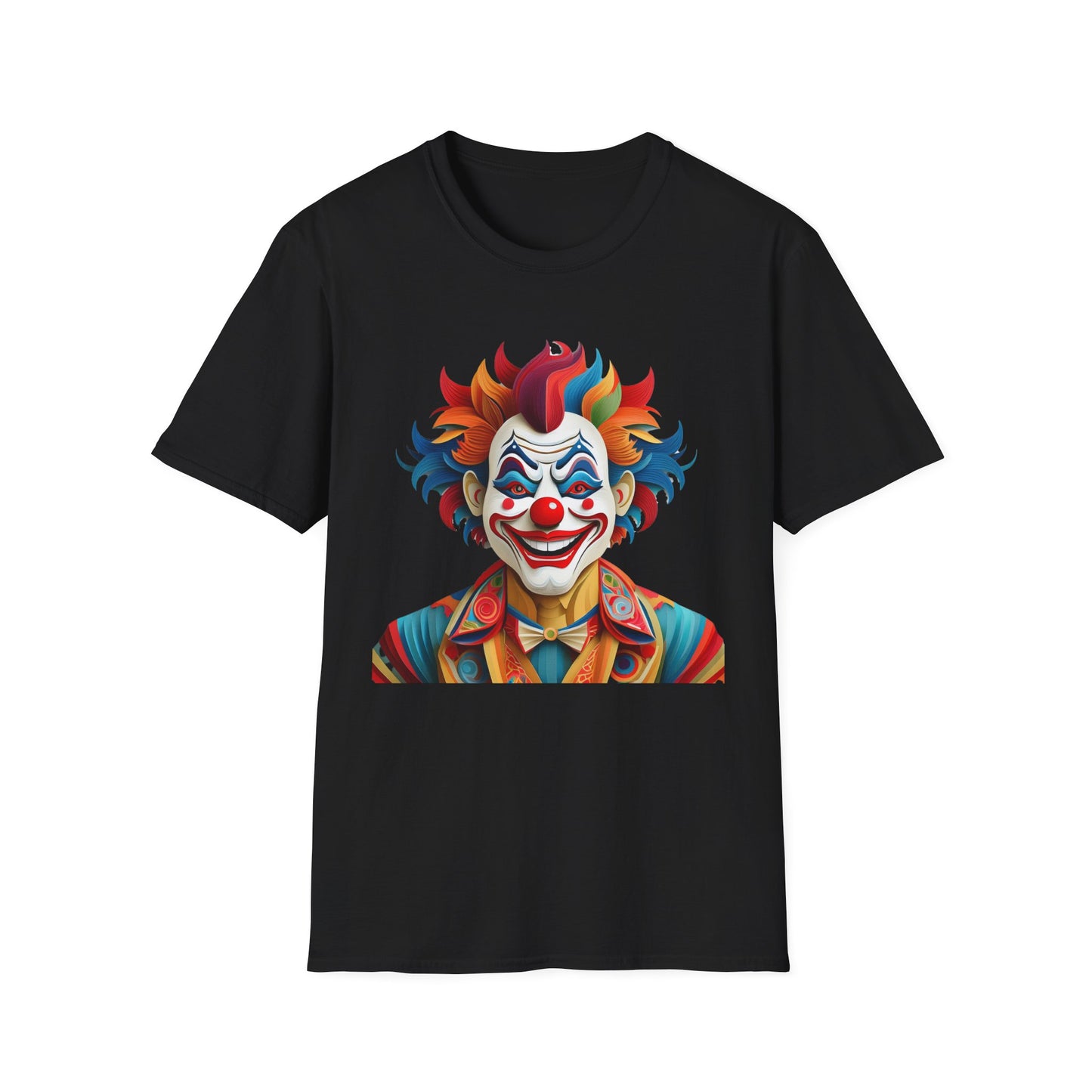 Clown Shirt, T Shirt with Clown, Funny Man Shirt, Tee Shirt with Funny Man, Circus Shirt, Shirt with Circus, Scary Man Shirt, Shirt with Scary Man
